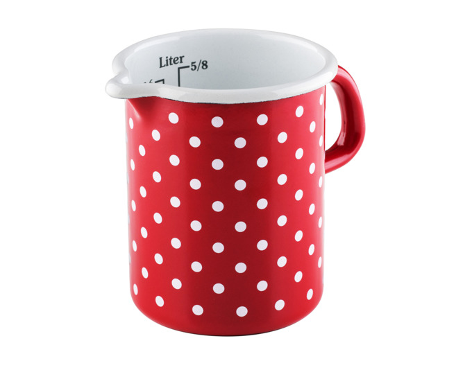 Messbecher Pünktchen rot<br> Grösse: 0.5 Liter