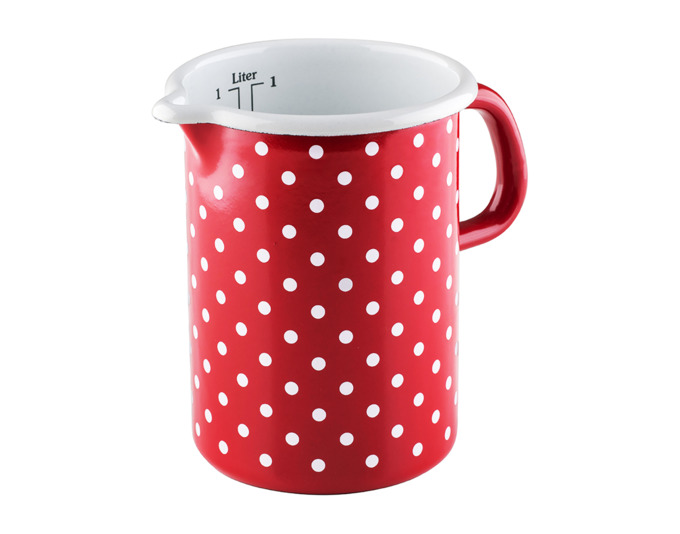 Messbecher Pünktchen rot<br> Grösse: 1.0 Liter