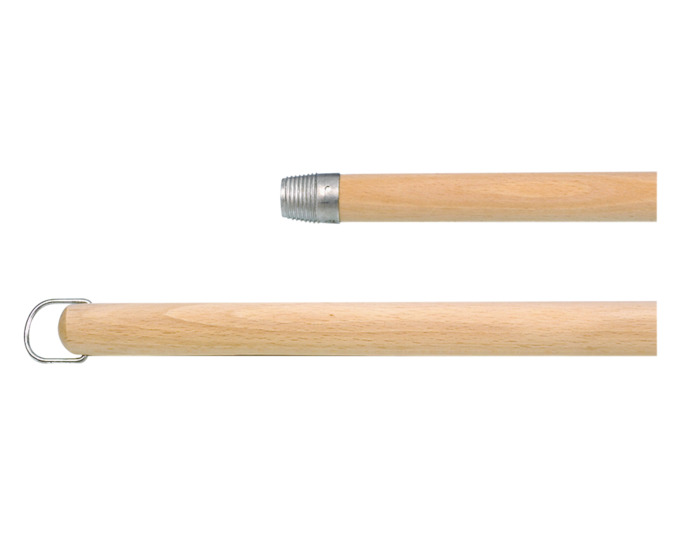 Stiel zu Bodenwischer und Schrubber, Ebnat<br> Breite, Zubehör: Stiel Holz Oeko 140 cm, Metallgewinde