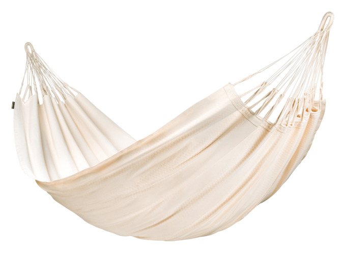 Doppel-Hängematte Modesta Latte<br> Farbe: beige / weiss